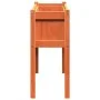 Planters with legs 2 pcs solid wax brown pine wood by , Pots and planters - Ref: Foro24-837569, Price: 114,68 €, Discount: %