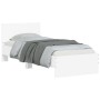 Estructura cama con cabecero madera ingeniería blanca 75x190 cm de , Camas y somieres - Ref: Foro24-838659, Precio: 84,87 €, ...