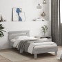 Bed frame headboard LED lights Sonoma gray 90x200 cm by , Beds and slatted bases - Ref: Foro24-838720, Price: 113,67 €, Disco...