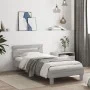 Bed frame headboard LED lights Sonoma gray 90x200 cm by , Beds and slatted bases - Ref: Foro24-838720, Price: 109,59 €, Disco...