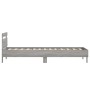 Bed frame headboard LED lights Sonoma gray 90x200 cm by , Beds and slatted bases - Ref: Foro24-838720, Price: 113,67 €, Disco...