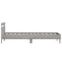 Estructura de cama cabecero luces LED gris Sonoma 90x200 cm de , Camas y somieres - Ref: Foro24-838720, Precio: 111,50 €, Des...