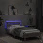 Estructura de cama cabecero luces LED gris Sonoma 90x190 cm de , Camas y somieres - Ref: Foro24-838748, Precio: 110,46 €