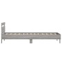 Estructura de cama cabecero luces LED gris Sonoma 90x190 cm de , Camas y somieres - Ref: Foro24-838748, Precio: 110,46 €