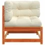 Garden corner sofa and wax brown pine wood cushions by , Modular outdoor sofas - Ref: Foro24-838066, Price: 101,25 €, Discoun...