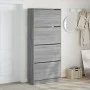Shoe cabinet with 4 folding drawers Sonoma gray 80x34x187.5 cm by , Shoe racks and shoe organizers - Ref: Foro24-3214383, Pri...