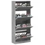Schuhschrank mit 4 Klappschubladen Sonomagrau 80x34x187,5 cm von , Schuhregale und Schuhorganisatoren - Ref: Foro24-3214383, ...