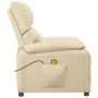 Sillón de masaje de tela color crema de , Sillones de masaje eléctricos - Ref: Foro24-348468, Precio: 187,36 €, Descuento: %