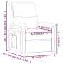 Sillón de masaje de tela color crema de , Sillones de masaje eléctricos - Ref: Foro24-348468, Precio: 190,56 €, Descuento: %