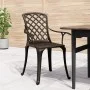 Garden chairs 6 units cast aluminum bronze by , Garden chairs - Ref: Foro24-3216319, Price: 742,14 €, Discount: %