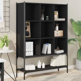 Estantería de madera de ingeniería negra 102x30x141,5 cm de , Librerías y estanterías - Ref: Foro24-3214329, Precio: 109,28 €...