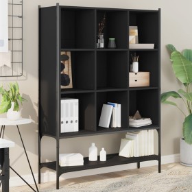 Schwarzes Holzwerkstoffregal 102 x 30 x 141,5 cm von , Bücherregale und Regale - Ref: Foro24-3214329, Preis: 110,58 €, Rabatt: %