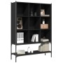Schwarzes Holzwerkstoffregal 102 x 30 x 141,5 cm von , Bücherregale und Regale - Ref: Foro24-3214329, Preis: 110,58 €, Rabatt: %