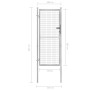 Garden gate silver galvanized steel 105x250 cm by vidaXL, garden gates - Ref: Foro24-144760, Price: 288,69 €, Discount: %