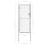 Puerta de jardín acero galvanizado plateado 105x250 cm de vidaXL, Puertas de jardín - Ref: Foro24-144760, Precio: 288,69 €, D...