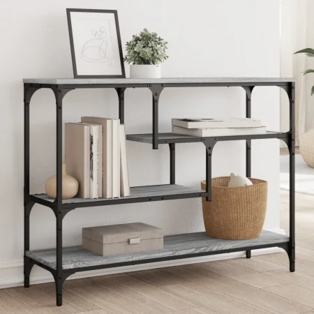 Sonoma gray engineered wood console table 100x30x75 cm by , Side tables - Ref: Foro24-838916, Price: 76,08 €, Discount: %