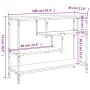 Sonoma gray engineered wood console table 100x30x75 cm by , Side tables - Ref: Foro24-838916, Price: 76,08 €, Discount: %