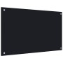 Kitchen splash protection black tempered glass 80x50 cm by vidaXL, Kitchen tools and utensils - Ref: Foro24-249485, Price: 39...