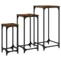 Stackable tables 3 units engineered wood smoked oak by , Side tables - Ref: Foro24-838940, Price: 61,02 €, Discount: %