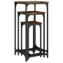 Stackable tables 3 units engineered wood smoked oak by , Side tables - Ref: Foro24-838940, Price: 61,02 €, Discount: %