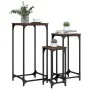 Stackable side tables 3 units oak brown engineered wood by , Side tables - Ref: Foro24-838942, Price: 49,54 €, Discount: %