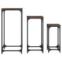 Stackable side tables 3 units oak brown engineered wood by , Side tables - Ref: Foro24-838942, Price: 50,03 €, Discount: %