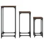 Stackable side tables 3 units oak brown engineered wood by , Side tables - Ref: Foro24-838942, Price: 49,54 €, Discount: %