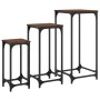 Stackable side tables 3 units oak brown engineered wood by , Side tables - Ref: Foro24-838942, Price: 50,03 €, Discount: %