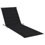Sun lounger with black cushion made of impregnated pine wood by , Loungers - Ref: Foro24-3065916, Price: 160,16 €, Discount: %