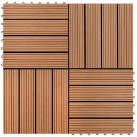 WPC Porch Tiles 30x30 cm 2 m² Brown 22 units by , Floors and carpets - Ref: Foro24-277796, Price: 110,84 €, Discount: %