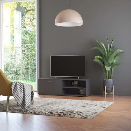 Gray plywood TV cabinet 120x34x37 cm by , TV Furniture - Ref: Foro24-801154, Price: 55,03 €, Discount: %