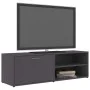 Gray plywood TV cabinet 120x34x37 cm by , TV Furniture - Ref: Foro24-801154, Price: 55,03 €, Discount: %
