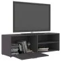Gray plywood TV cabinet 120x34x37 cm by , TV Furniture - Ref: Foro24-801154, Price: 55,03 €, Discount: %