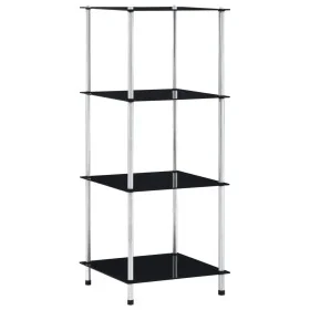 4-level black tempered glass shelf 40x40x100 cm by vidaXL, Bookcases and shelves - Ref: Foro24-249510, Price: 53,42 €, Discou...