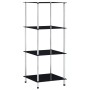 4-level black tempered glass shelf 40x40x100 cm by vidaXL, Bookcases and shelves - Ref: Foro24-249510, Price: 54,45 €, Discou...