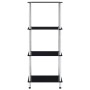 4-level black tempered glass shelf 40x40x100 cm by vidaXL, Bookcases and shelves - Ref: Foro24-249510, Price: 54,45 €, Discou...