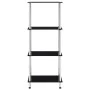 4-stöckiges Regal aus gehärtetem Glas schwarz 40x40x100 cm von vidaXL, Bücherregale und Regale - Ref: Foro24-249510, Preis: 5...