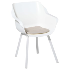 Madison Cojín para silla de comedor Panama lino blanco 40x40 cm