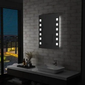 Badezimmer-Wandspiegel mit LED 60x80 cm von vidaXL, Spiegel - Ref: Foro24-144700, Preis: 81,83 €, Rabatt: %