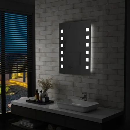 Badezimmer-Wandspiegel mit LED 60x80 cm von vidaXL, Spiegel - Ref: Foro24-144700, Preis: 81,83 €, Rabatt: %