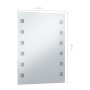 Espejo de pared de baño con LED 60x80 cm de vidaXL, Espejos - Ref: Foro24-144700, Precio: 82,78 €, Descuento: %