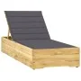 Sonnenliege mit anthrazitgrau imprägniertem Kiefernkissen von , Liegen - Ref: Foro24-3065909, Preis: 160,16 €, Rabatt: %