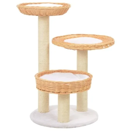 Cat scratcher with natural willow wood and sisal post by vidaXL, Cat furniture - Ref: Foro24-170724, Price: 72,49 €, Discount: %