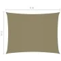 Rectangular beige Oxford fabric sail shade 5x6 m by , Umbrellas - Ref: Foro24-135164, Price: 83,02 €, Discount: %