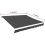 White gray anthracite canvas awning 500x300 cm by , Awnings - Ref: Foro24-143712, Price: 87,86 €, Discount: %