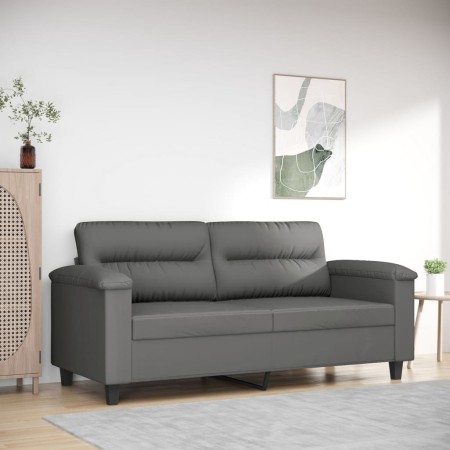 2-Sitzer-Sofa aus dunkelgrauem Mikrofaserstoff 140 cm von , Sofas - Ref: Foro24-359563, Preis: 227,49 €, Rabatt: %