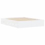 Weißes Holzwerkstoffbett mit Schubladen 140x190 cm von , Betten und Lattenroste - Ref: Foro24-3207301, Preis: 216,88 €, Rabat...