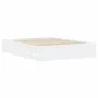 White engineered wood bed with drawers 140x190 cm by , Beds and slatted bases - Ref: Foro24-3207301, Price: 213,13 €, Discoun...
