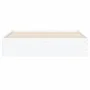 White engineered wood bed with drawers 140x190 cm by , Beds and slatted bases - Ref: Foro24-3207301, Price: 213,13 €, Discoun...