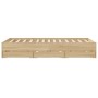 Cama con cajones madera ingeniería roble Sonoma 140x190 cm de , Camas y somieres - Ref: Foro24-3207303, Precio: 243,04 €, Des...